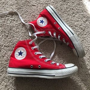 Red high top converse